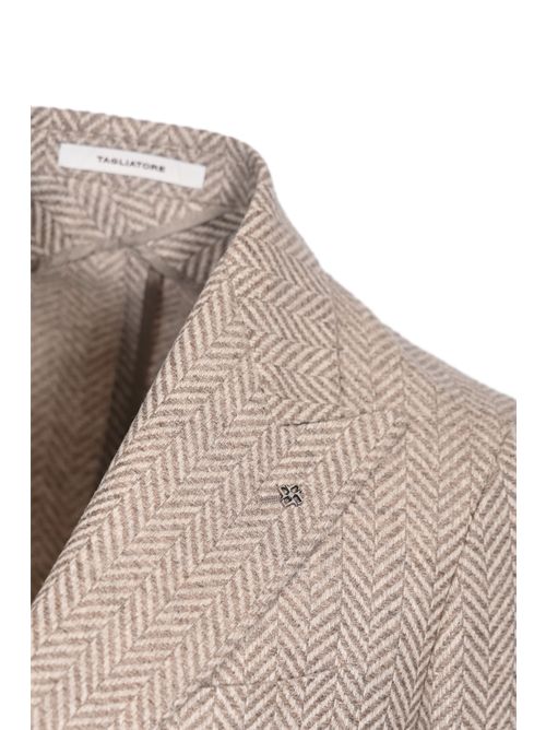 Giacca doppiopetto in lana e cashmere Tortora Tagliatore | 1SMC20K 610080 25I286 A3259727